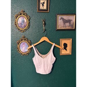 Lululemon White Cropped Align Tank Top Size 4